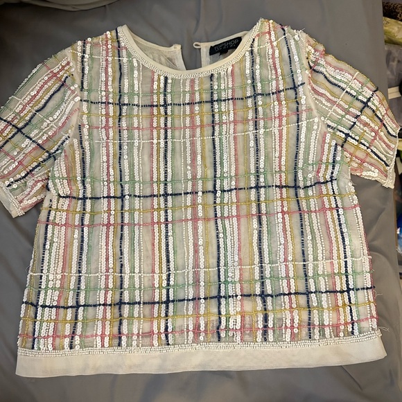 Topshop Tops - Top shop sequin top